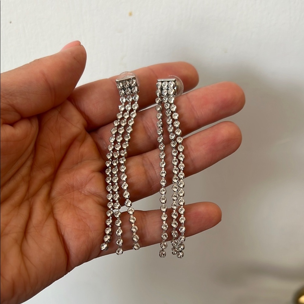 Swarovski Silver Cascade Earrings